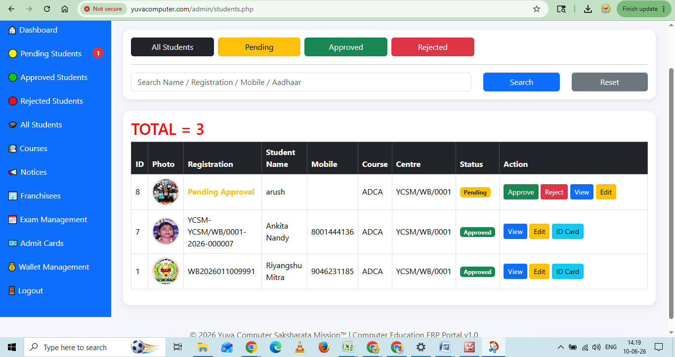Yuva Computer Saksharata Mission H.O