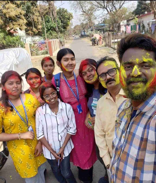 Holi celebration in our center
